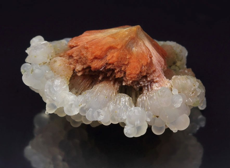 orange SCOLECITE, CHALCEDONY