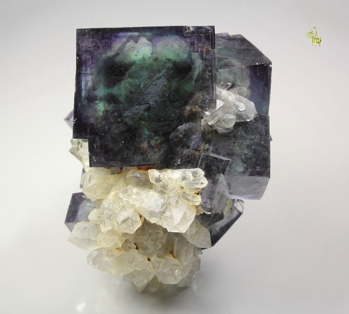 FLUORITE with PHANTOMS, QUARTZ