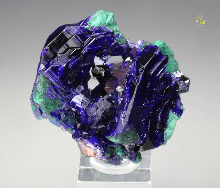 AZURITE, MALACHITE pseudomorph after AZURITE