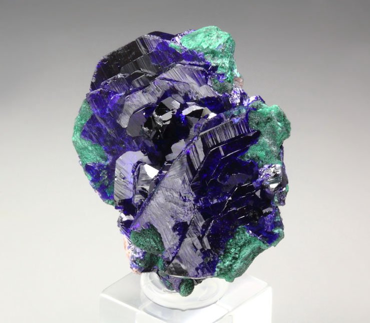 AZURITE, MALACHITE pseudomorph after AZURITE