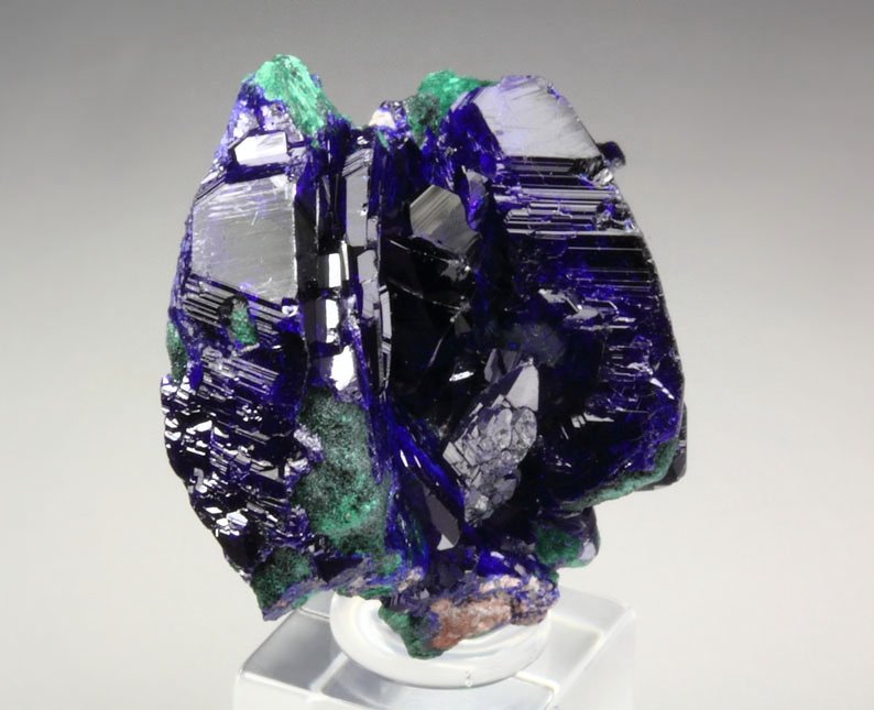 AZURITE, MALACHITE pseudomorph after AZURITE