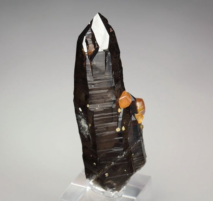 gem GARNET var. SPESSARTINE, QUARTZ var. SMOKY