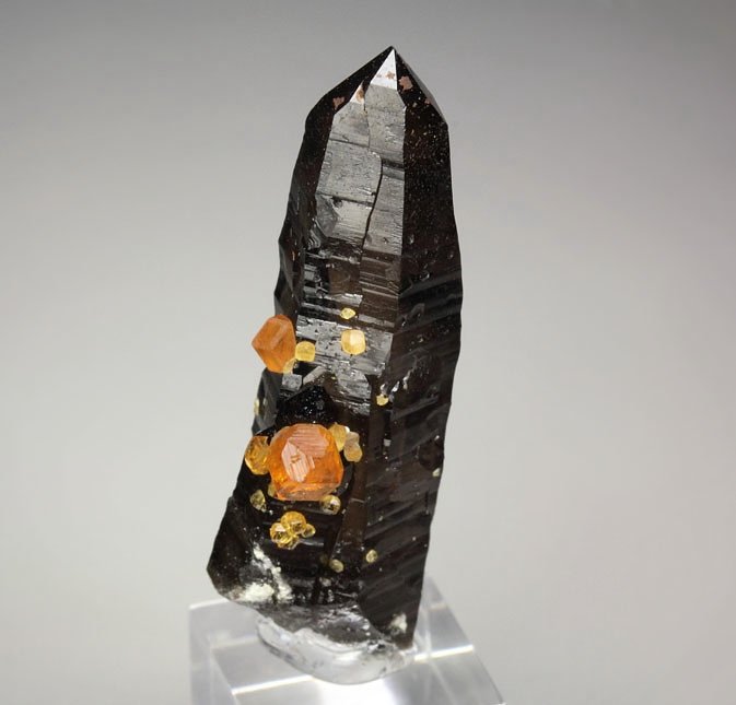 gem GARNET var. SPESSARTINE, QUARTZ var. SMOKY