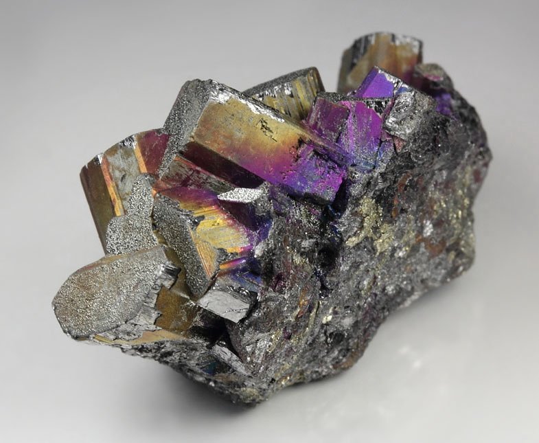 ENARGITE, iridescent CHALCOPYRITE