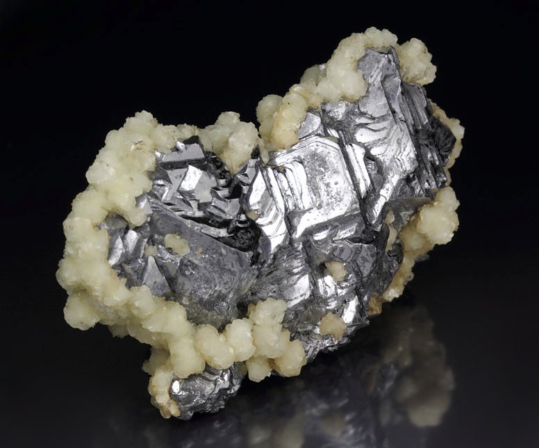 GALENA twinned, CALCITE