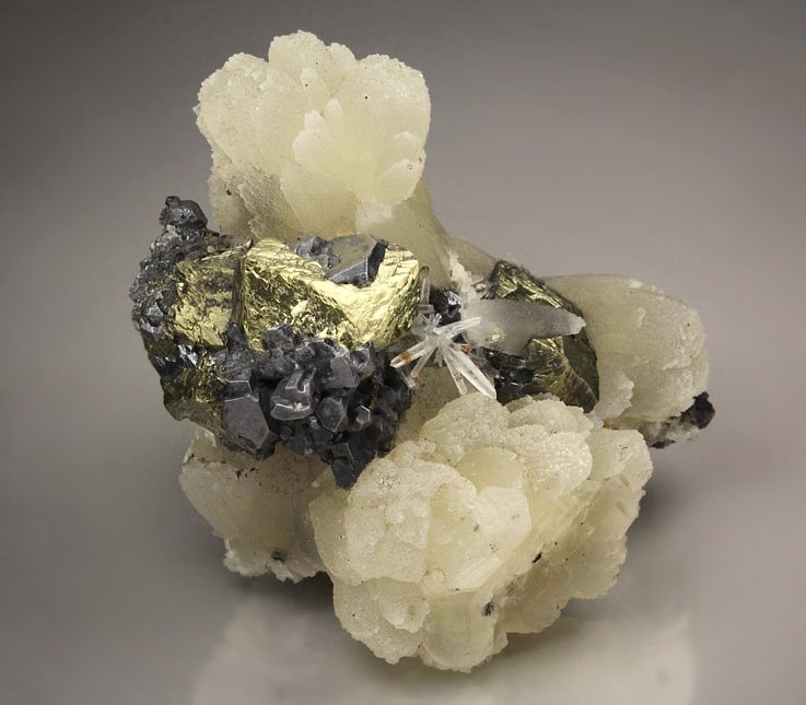 CHALCOPYRITE, GALENA, CALCITE, SPHALERITE, QUARTZ