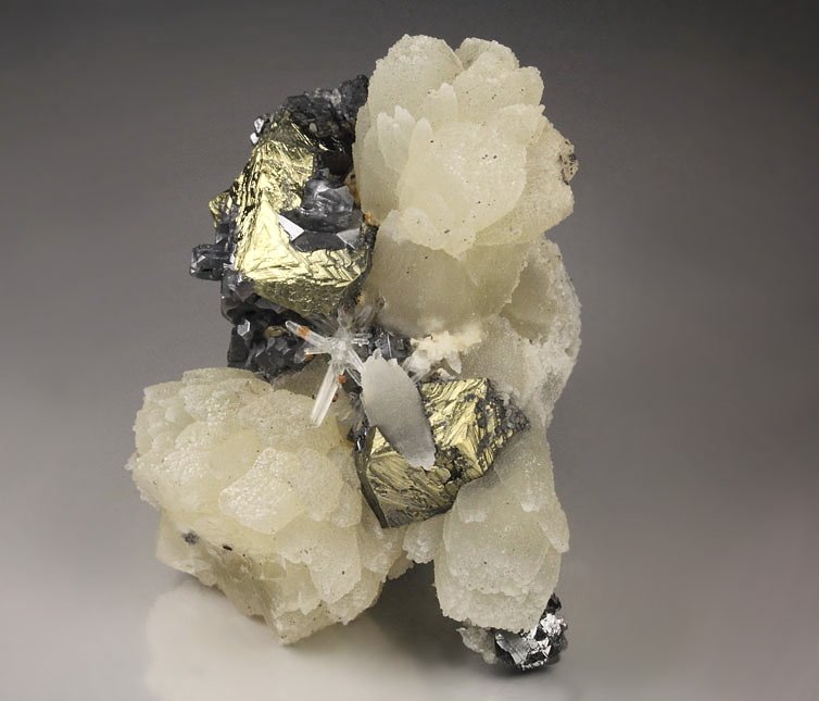 CHALCOPYRITE, GALENA, CALCITE, SPHALERITE, QUARTZ