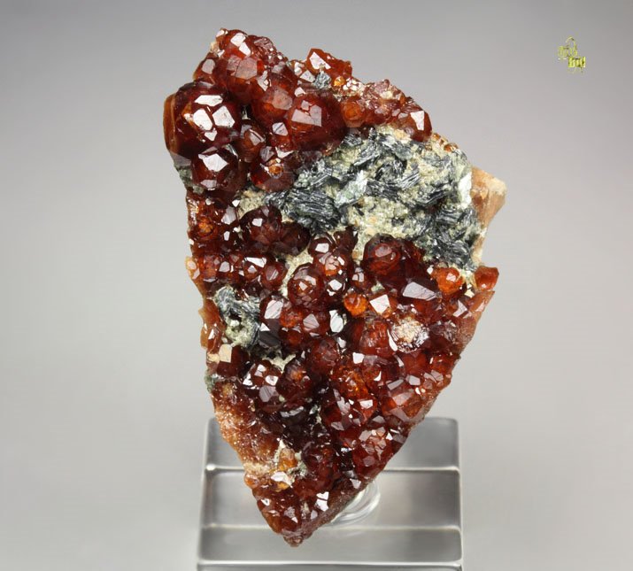 gem GARNET var. HESSONITE, CLINOCHLORE