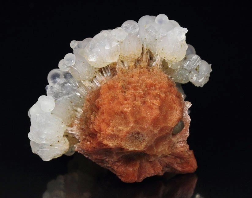 orange SCOLECITE, CHALCEDONY