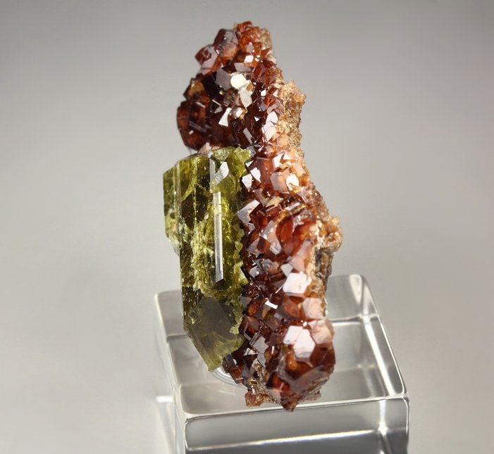 gem GARNET var. HESSONITE, DIOPSIDE