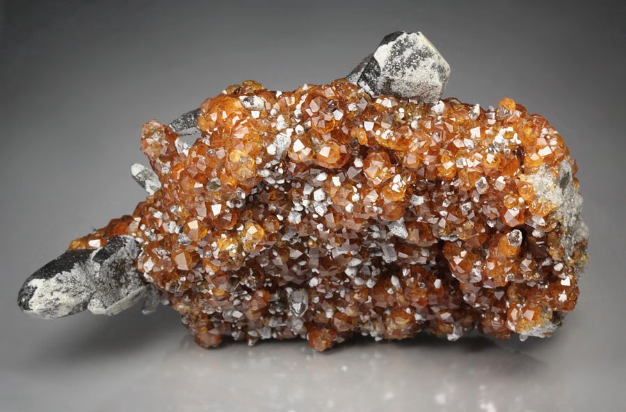 gem GARNET var. SPESSARTINE, QUARTZ var. SMOKY