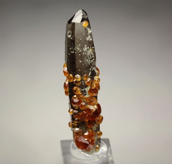 gem GARNET var. SPESSARTINE, QUARTZ var. SMOKY