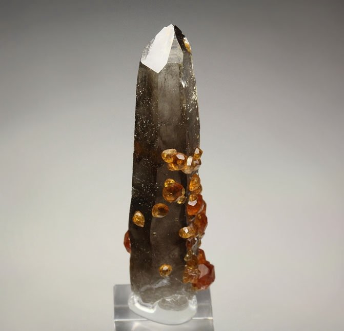 gem GARNET var. SPESSARTINE, QUARTZ var. SMOKY