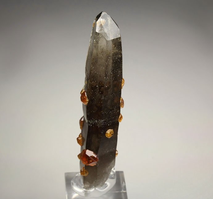 gem GARNET var. SPESSARTINE, QUARTZ var. SMOKY