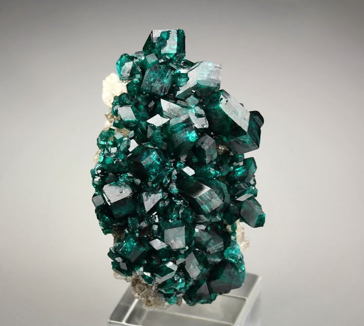 gemmy DIOPTASE, CALCITE