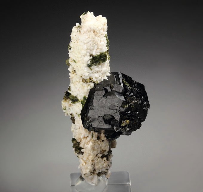 GARNET var. ANDRADITE var. MELANITE, FELDSPAR PSEUDOMORPH, EPIDOTE