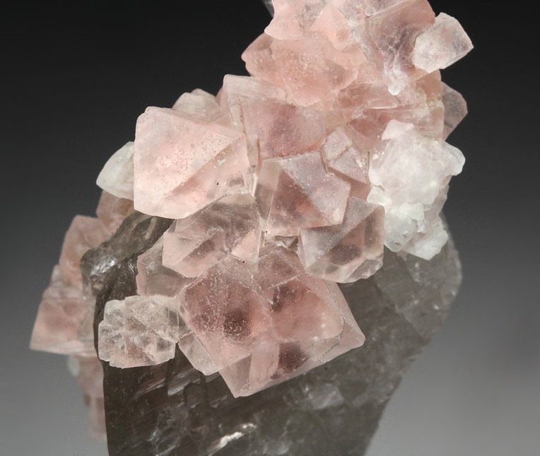 pink FLUORITE, QUARTZ