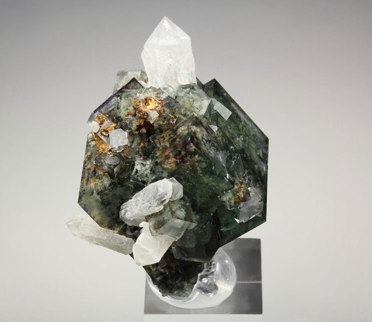 FLUORITE with PHANTOMS, QUARTZ