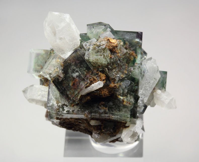 FLUORITE with PHANTOMS, QUARTZ