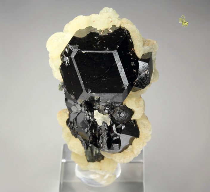 GARNET var. ANDRADITE var. MELANITE, PREHNITE