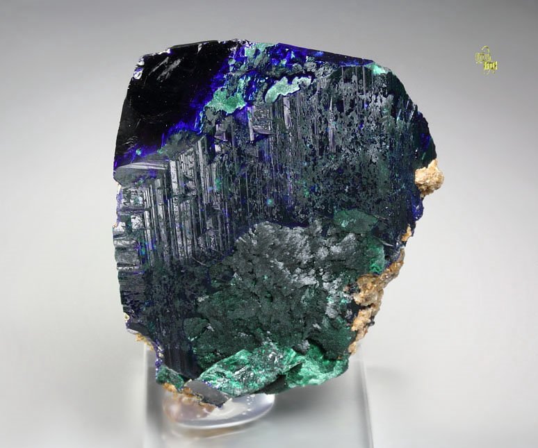 AZURITE, MALACHITE pseudomorph 