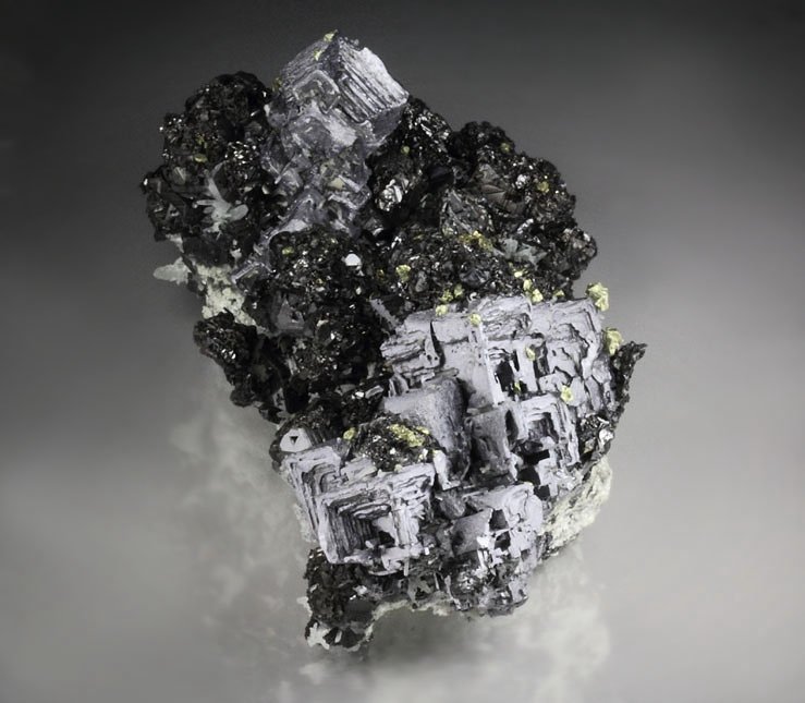 new find - skeletal GALENA, SPHALERITE, CHALCOPYRITE, QUARTZ