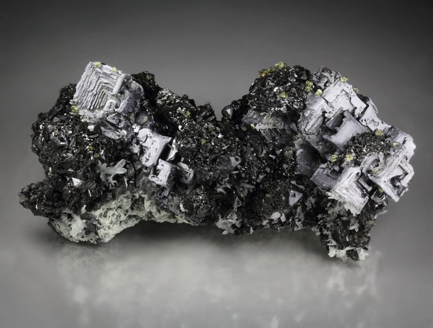 new find - skeletal GALENA, SPHALERITE, CHALCOPYRITE, QUARTZ