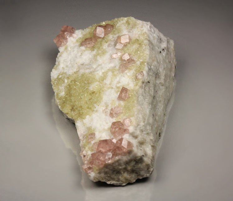 gem PINK GARNET var. GROSSULAR, DIOPSIDE, ALBITE