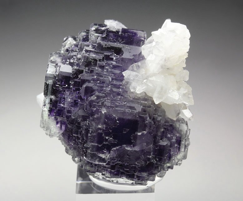 FLUORITE with PHANTOMS, QUARTZ, PYRITE