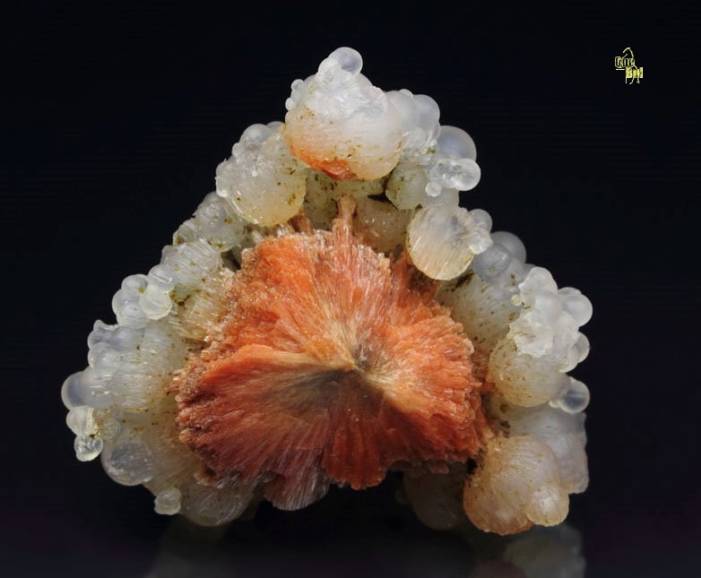 orange SCOLECITE, CHALCEDONY