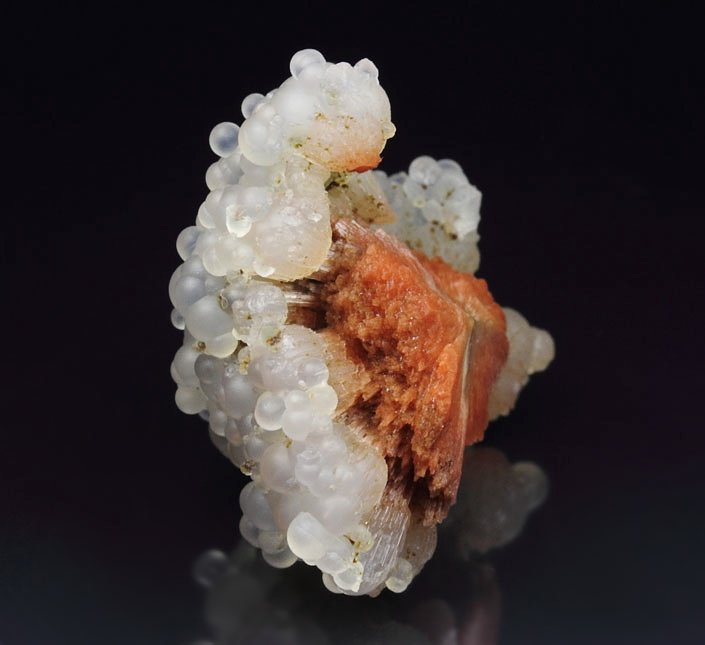 orange SCOLECITE, CHALCEDONY