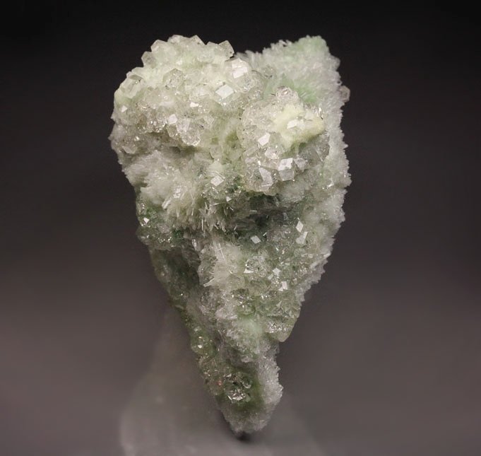 colorless gem GARNET var. GROSSULAR with GREEN CHROMIAN PHANTOMS, DIOPSIDE - floater