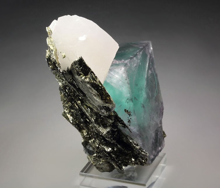 FLUORITE, PYRITE, CALCITE