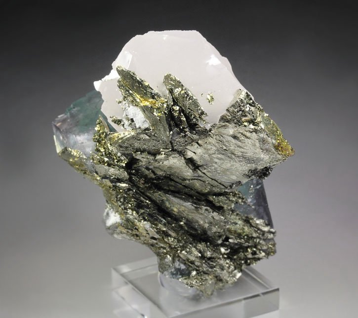 FLUORITE, PYRITE, CALCITE