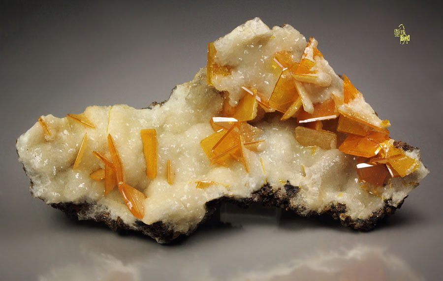 WULFENITE, CALCITE