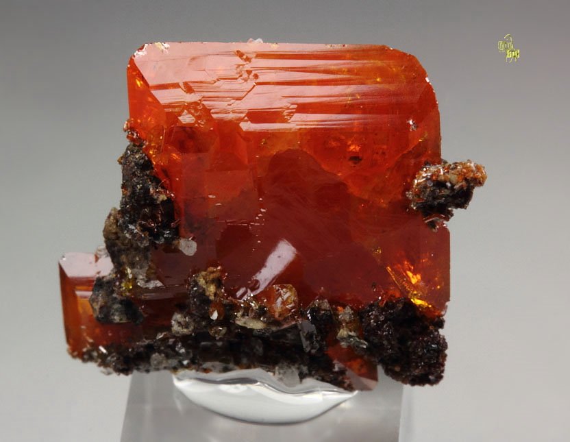 WULFENITE, CALCITE