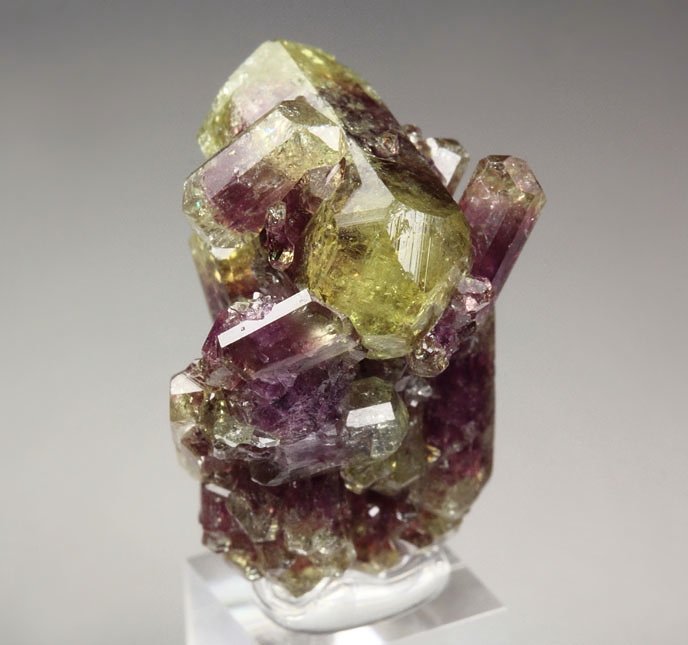 bi-terminated VESUVIANITE bi-color