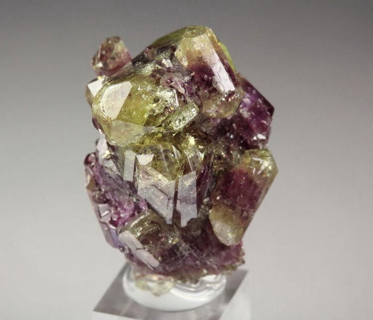 bi-terminated VESUVIANITE bi-color