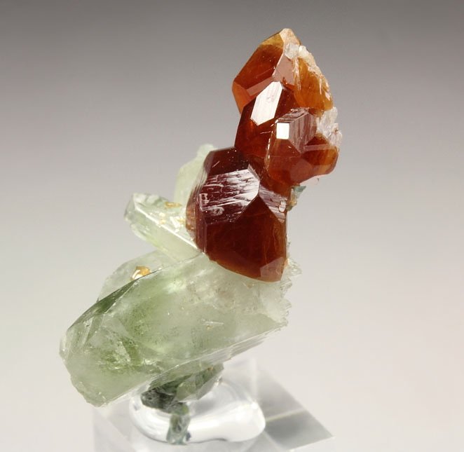 gemmy GARNET var. HESSONITE, DIOPSIDE