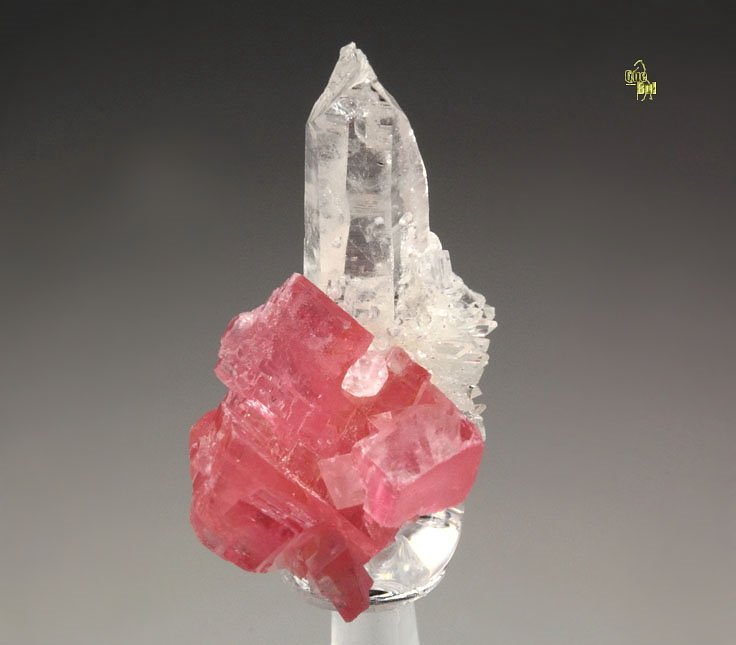 gemmy RHODOCHROSITE, QUARTZ