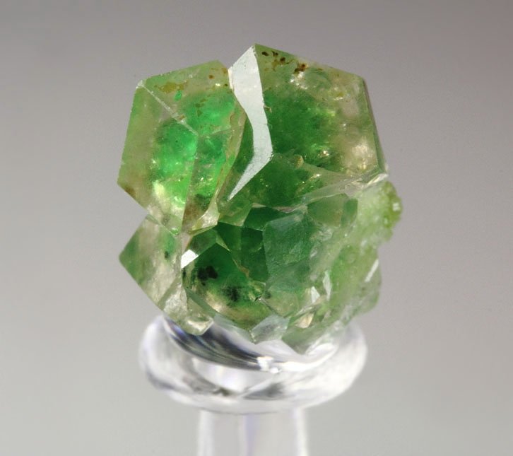 gem GARNET var. GROSSULAR with GREEN CHROMIAN PHANTOMS