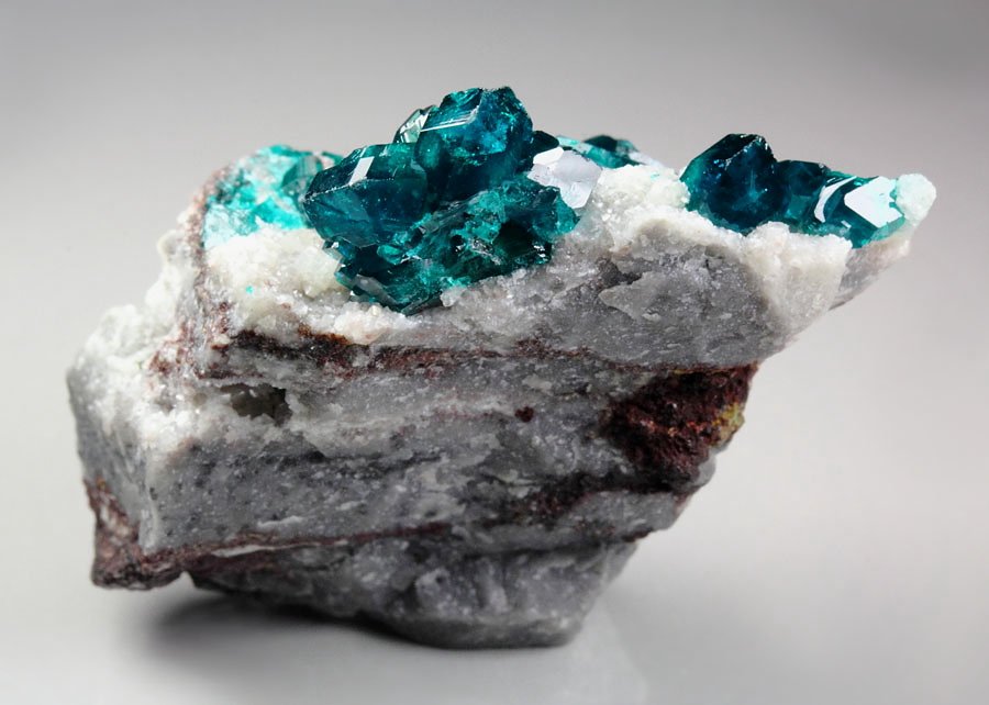 gemmy DIOPTASE, CALCITE