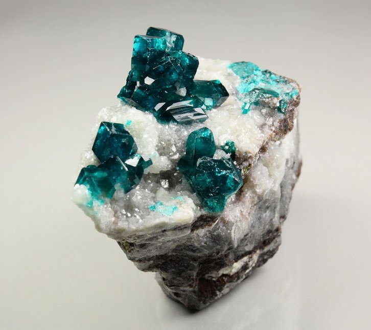 gemmy DIOPTASE, CALCITE