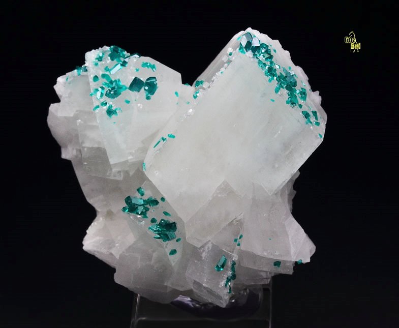 gemmy DIOPTASE, CALCITE