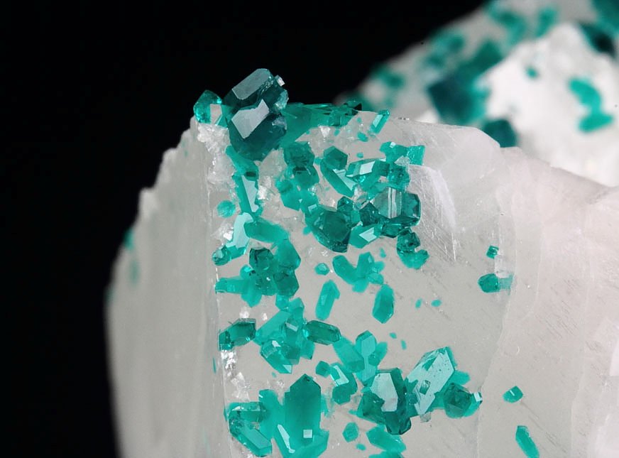 gemmy DIOPTASE, CALCITE