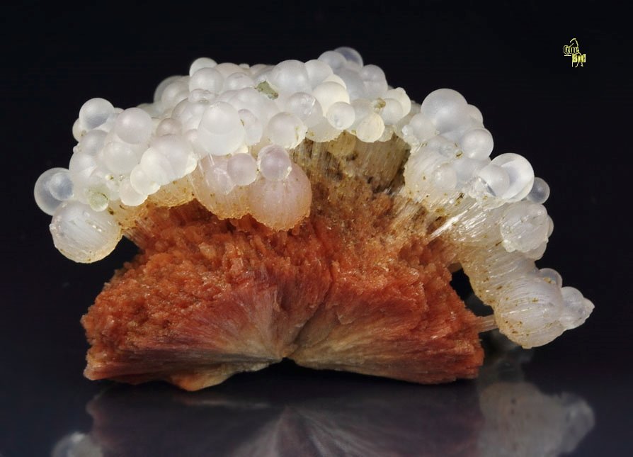 orange SCOLECITE, CHALCEDONY