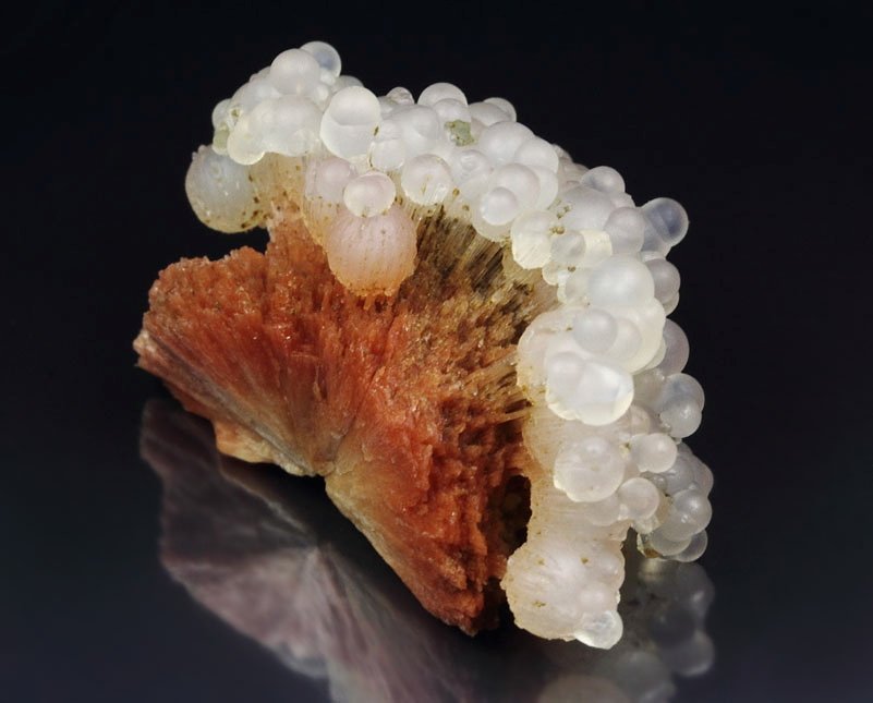 orange SCOLECITE, CHALCEDONY