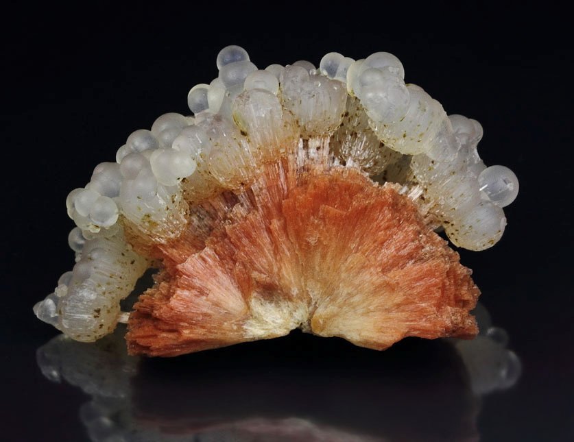 orange SCOLECITE, CHALCEDONY