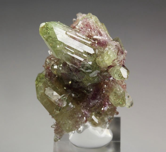 bi-terminated VESUVIANITE bi-color