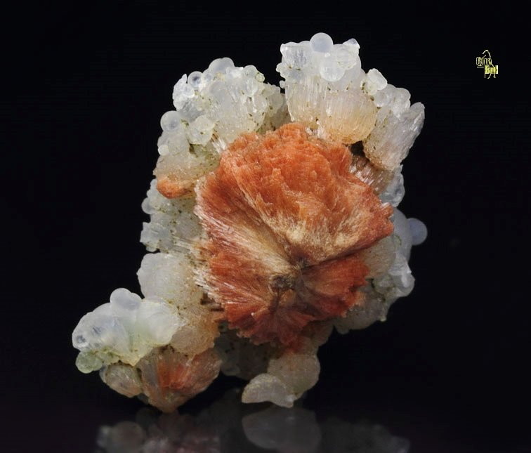 orange SCOLECITE, CHALCEDONY